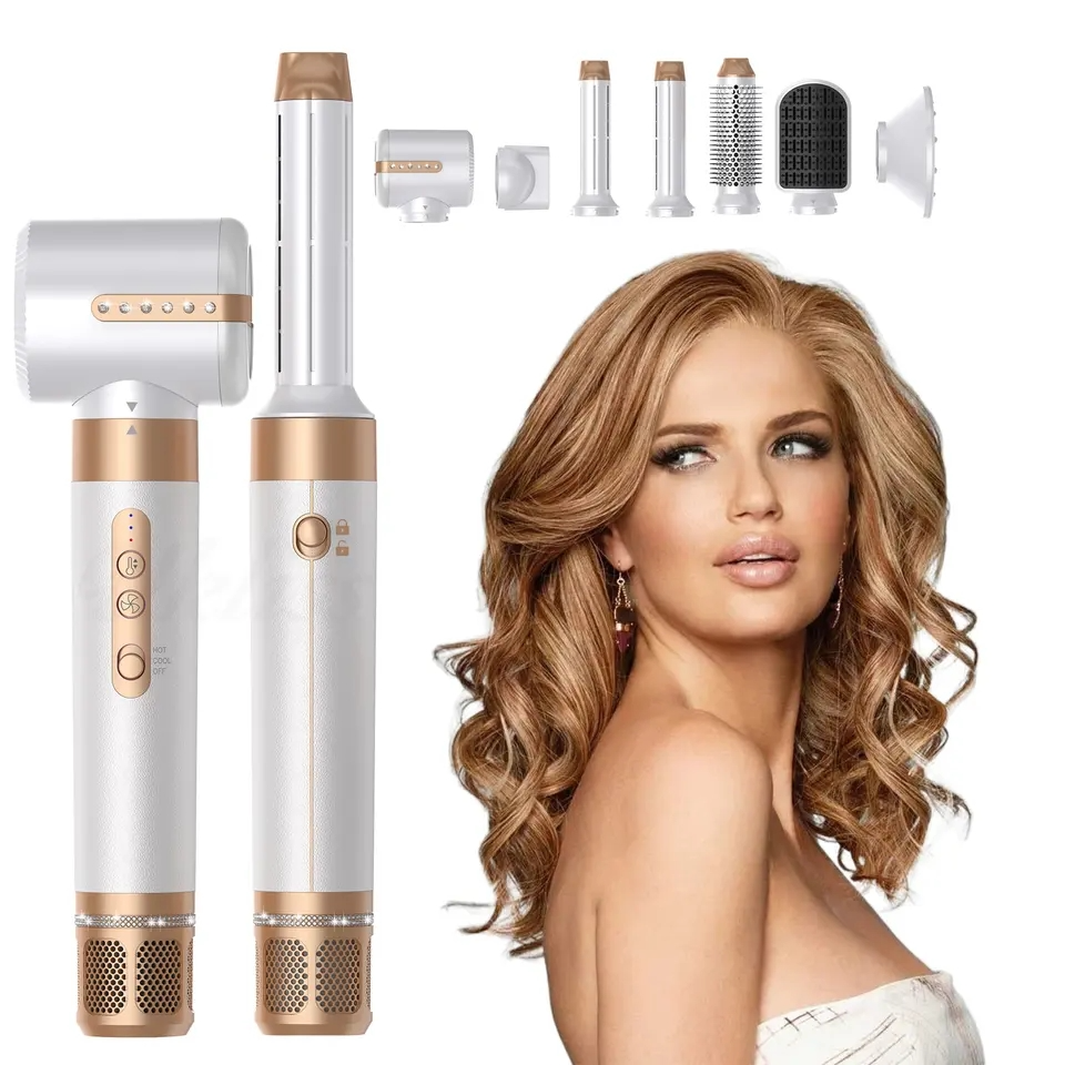 Skanto | 7-in-1 Airwrap Styler | Lockt, glättet & verleiht Volumen | Heiß-/Kaltluft