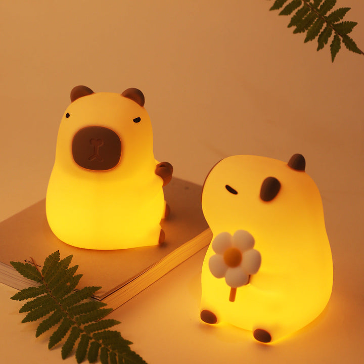 Garduru2024 Capybara Silikon-Nachtlicht | Weich & Kinderfreundlich | Perfektes Geschenk für Jungen und Mädchen