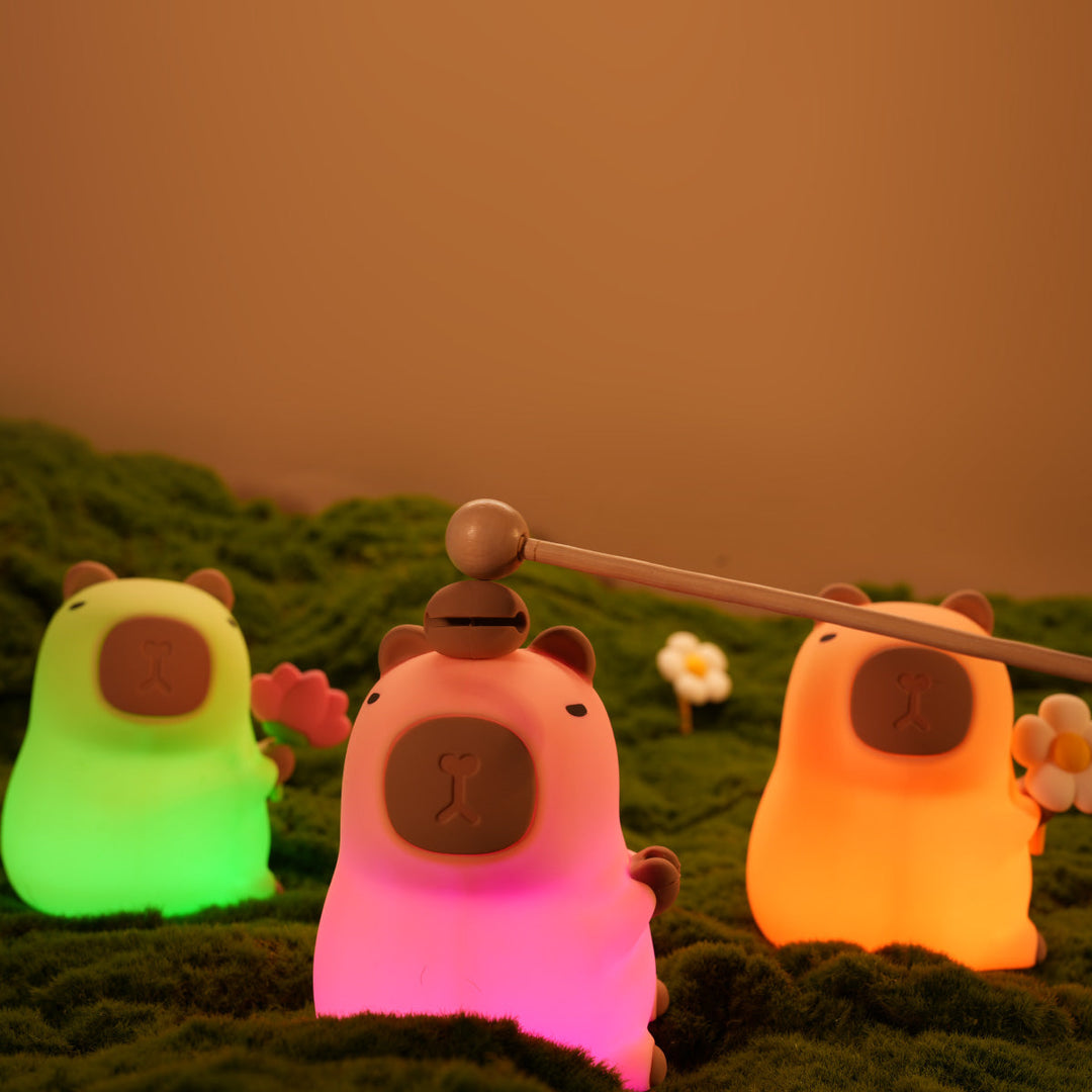 Garduru2024 Capybara Silikon-Nachtlicht | Weich & Kinderfreundlich | Perfektes Geschenk für Jungen und Mädchen