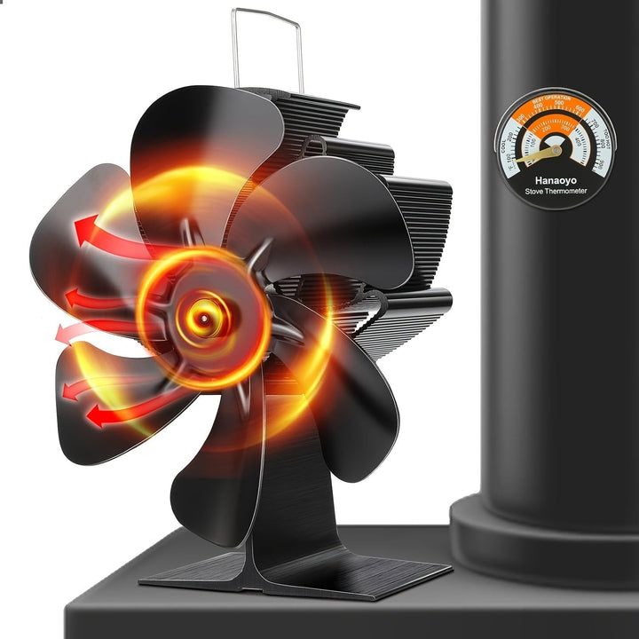 Skanto | ThermoBreeze | Wärmebetriebener Ofenventilator – Leiser Betrieb, kein Strom, effiziente Wärmeverteilung