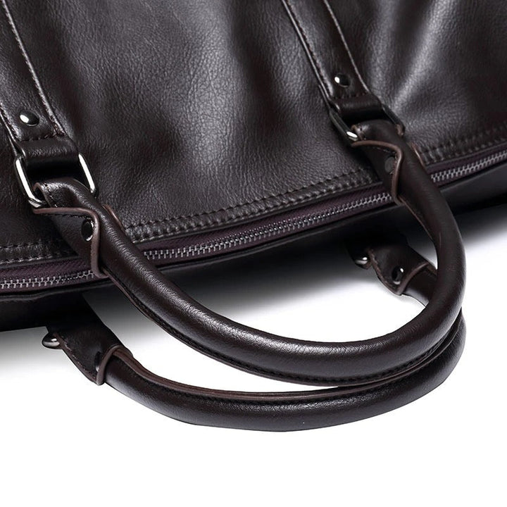 Skanto | Leise Reisetasche aus Leder für Herren – Perfekt für lange und kurze Reisen