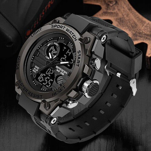 Skanto | TitanGuard Militär-Herrenuhr – Robuste Multifunktions-Analog- & Digitaluhr