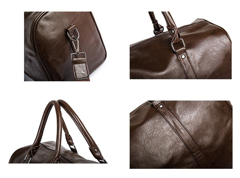 Skanto | Leise Reisetasche aus Leder für Herren – Perfekt für lange und kurze Reisen