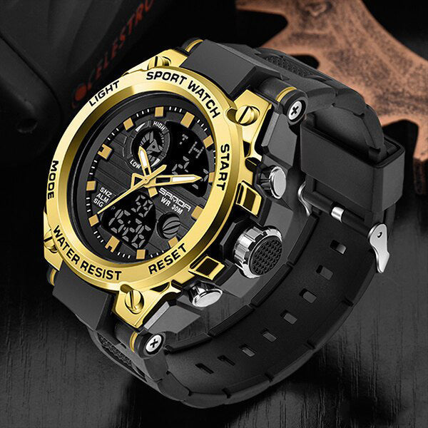 Skanto | TitanGuard Militär-Herrenuhr – Robuste Multifunktions-Analog- & Digitaluhr