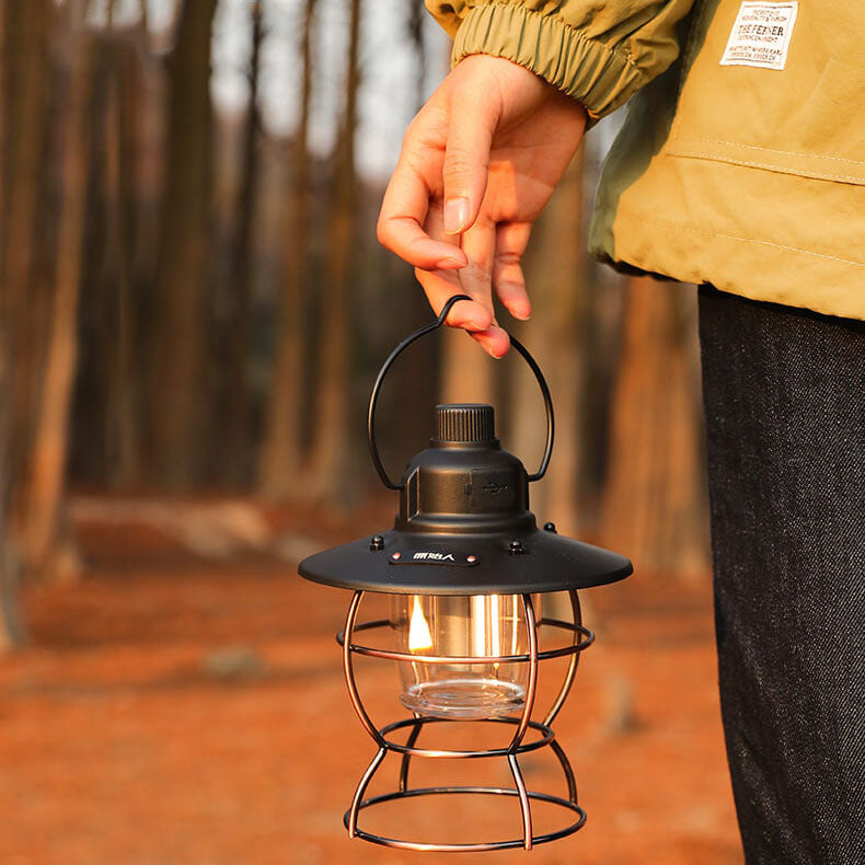 Skanto | Vintage Outdoor Camping Laterne Wiederaufladbare Tragbare Campinglampe