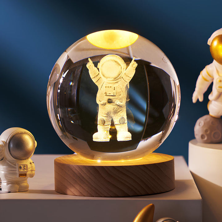 Skanto | SolarSphere – Kristall-Sonnensystem mit LED-Beleuchtung | Pädagogisches und dekoratives Geschenk