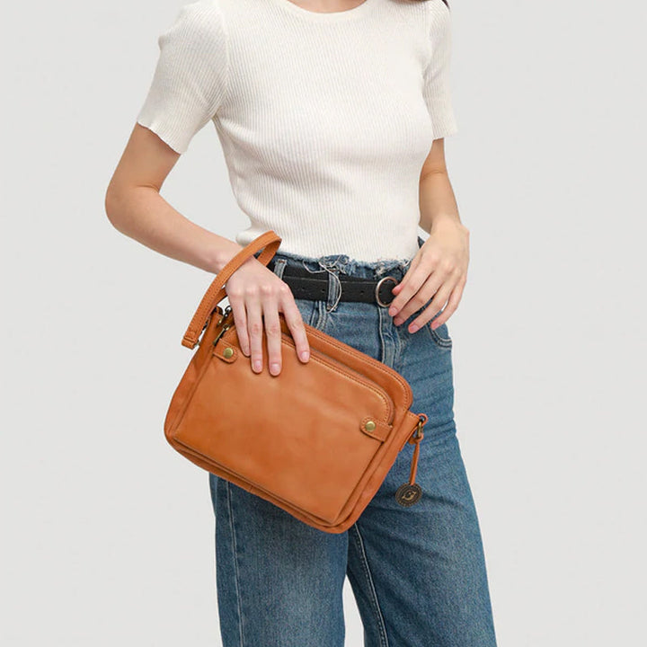 Skanto | Dreilagige Leder-Umhängetasche und Clutch