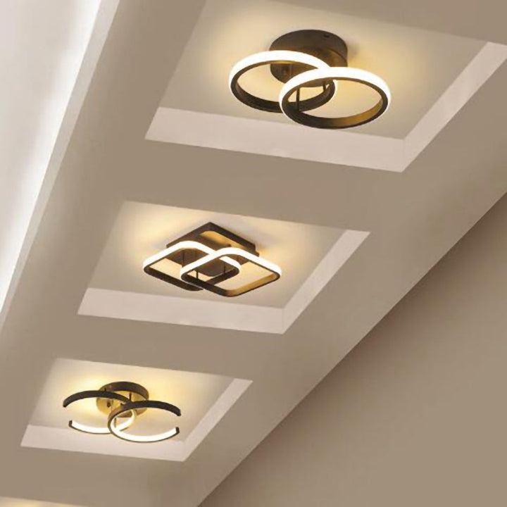 Skanto | LED-Deckenleuchte mit schwarzem Metallrahmen