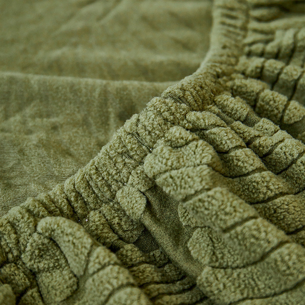 Skanto | Moderner Blatt-Jacquard wasserdichter, kratzfester Stretch-Sofabezug mit voller Abdeckung