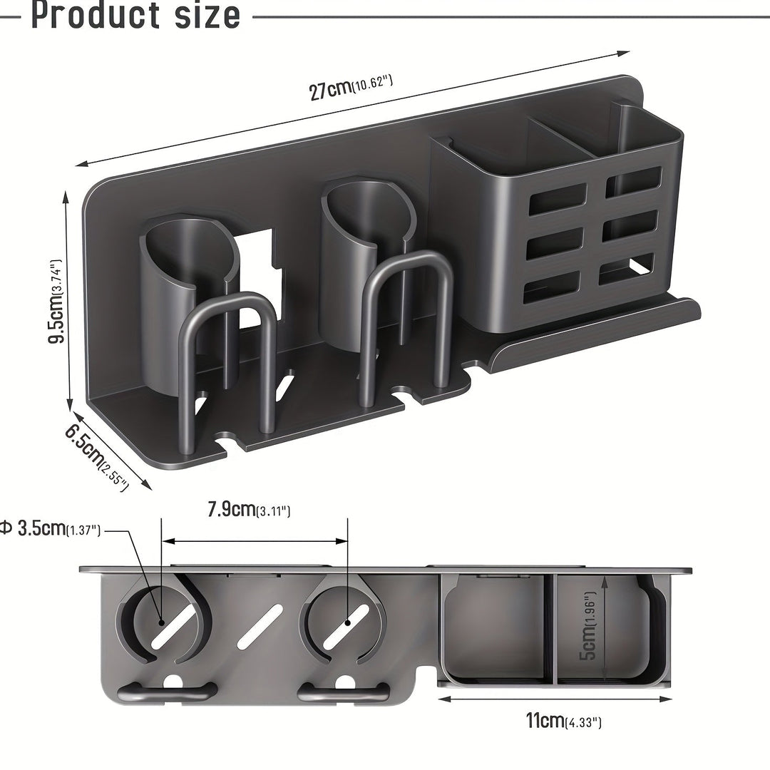 Skanto | BristleHub Wandmontierter elektrischer Zahnbürstenhalter – Aluminium-Badezimmer-Organizer mit Ablauflöchern