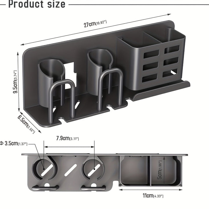 Skanto | BristleHub Wandmontierter elektrischer Zahnbürstenhalter – Aluminium-Badezimmer-Organizer mit Ablauflöchern