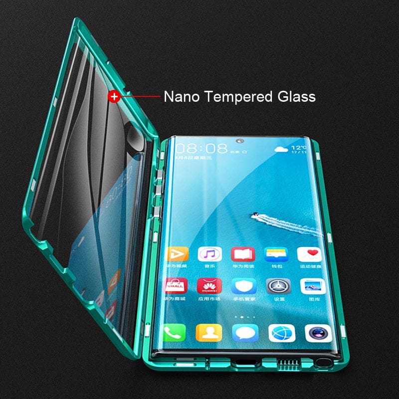 Skanto | Magnetische doppelseitige Handyhülle aus gehärtetem Glas für Samsung