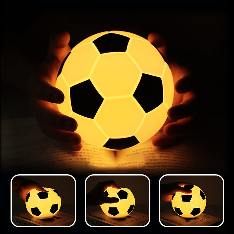 Skanto | Kreatives Fußball-Silikon-LED-Nachtlicht USB-Lade-Tischlampe