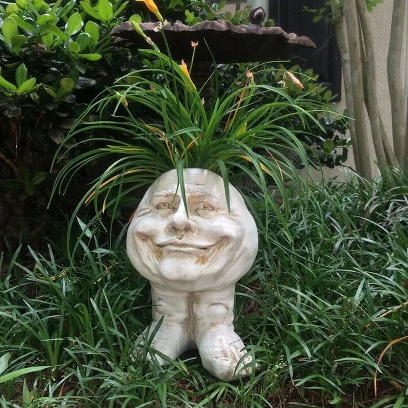 Skanto | Gesichtsstatue Pflanzgefäß
