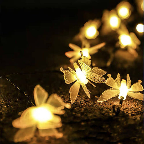 Skanto | Luminelle LED-Lichterkette | Schmetterlings-Design | Für Garten, Balkon & Terrasse | Outdoor-Dekoration