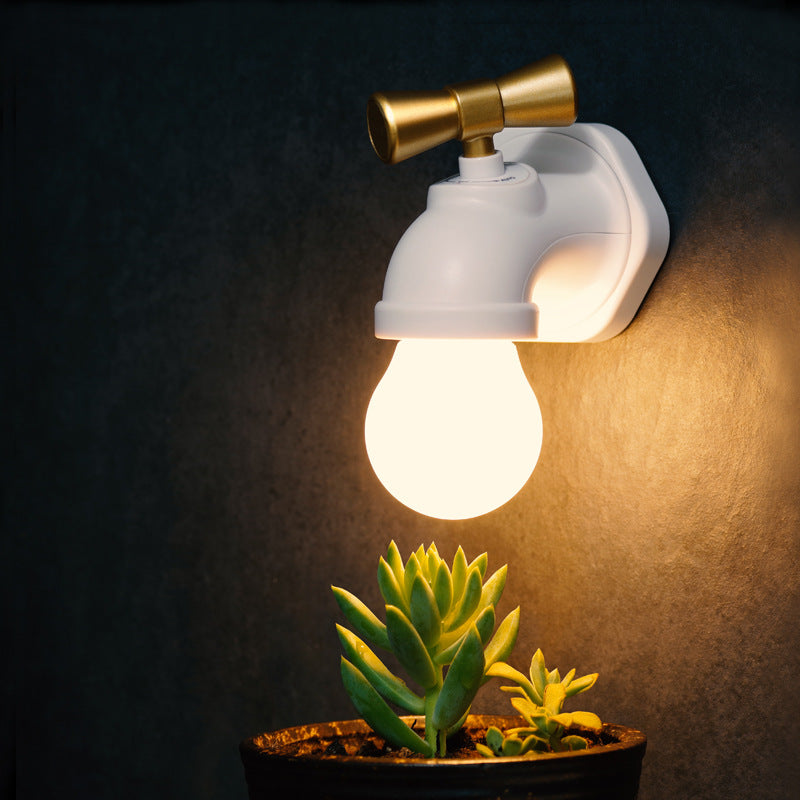 Skanto | Moderne kreative Wasserhahn ABS PC USB LED Nachtlicht Wandlampe