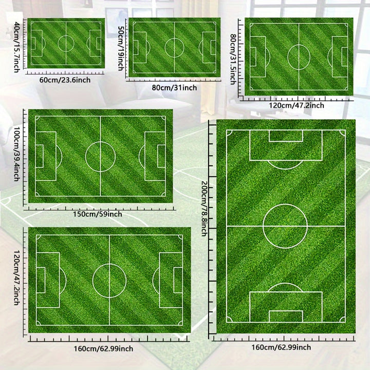 Skanto | SoccerPlay | Rutschfester, waschbarer Teppich für Wohn- & Schlafzimmer