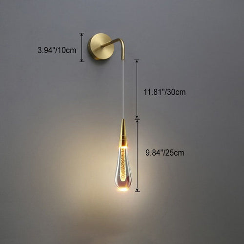 Skanto | LumeTear Luxuriöse LED-Wandleuchte | Tropfen-Design | Dimmbar | Für Schlaf- & Wohnzimmer