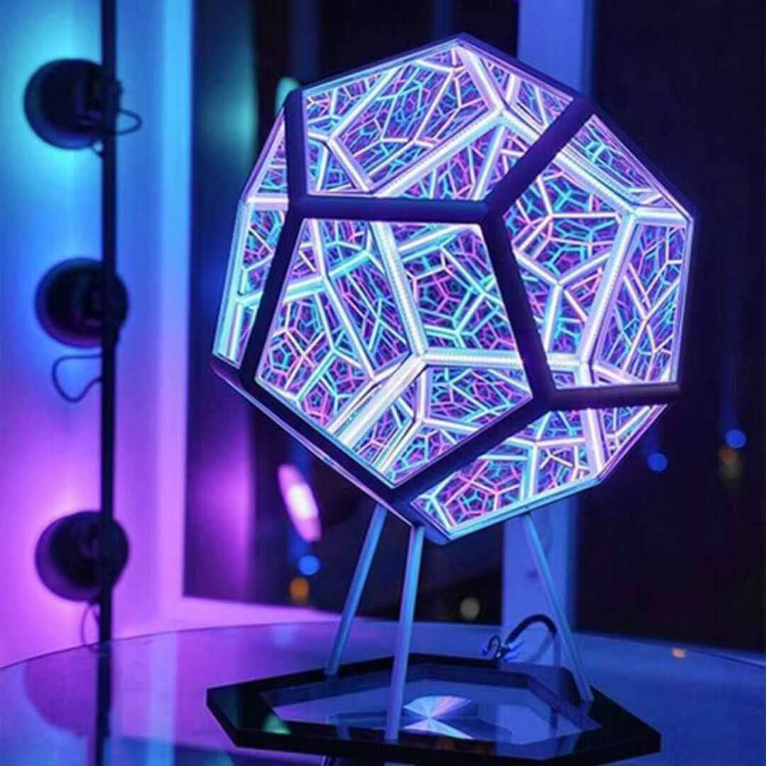 Skanto | Infinity Dodekaeder LED Nachtlicht Kunst Tischlampe