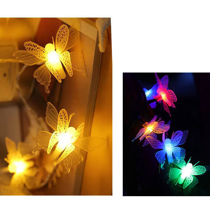 Skanto | Luminelle LED-Lichterkette | Schmetterlings-Design | Für Garten, Balkon & Terrasse | Outdoor-Dekoration