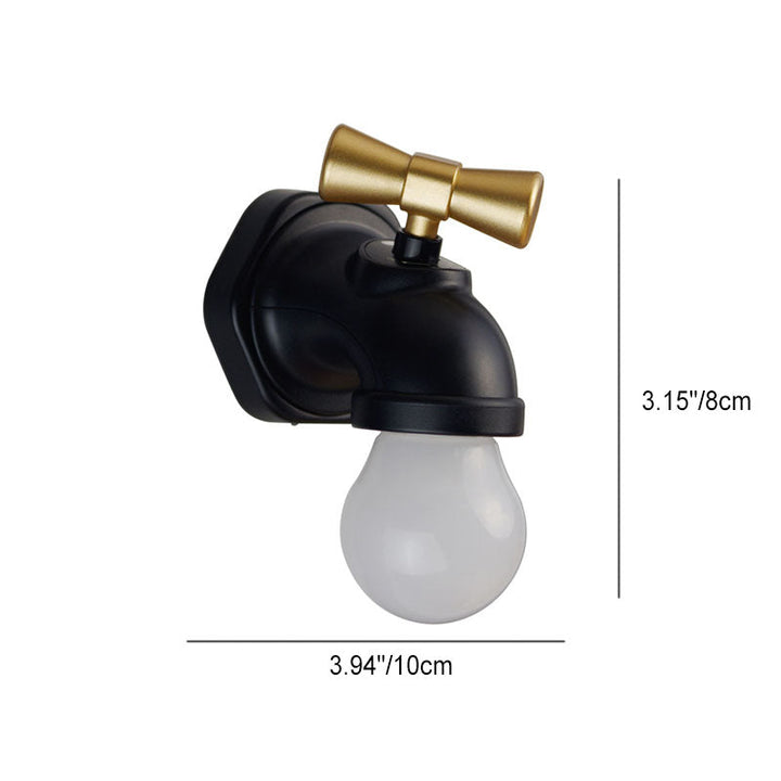 Skanto | Moderne kreative Wasserhahn ABS PC USB LED Nachtlicht Wandlampe