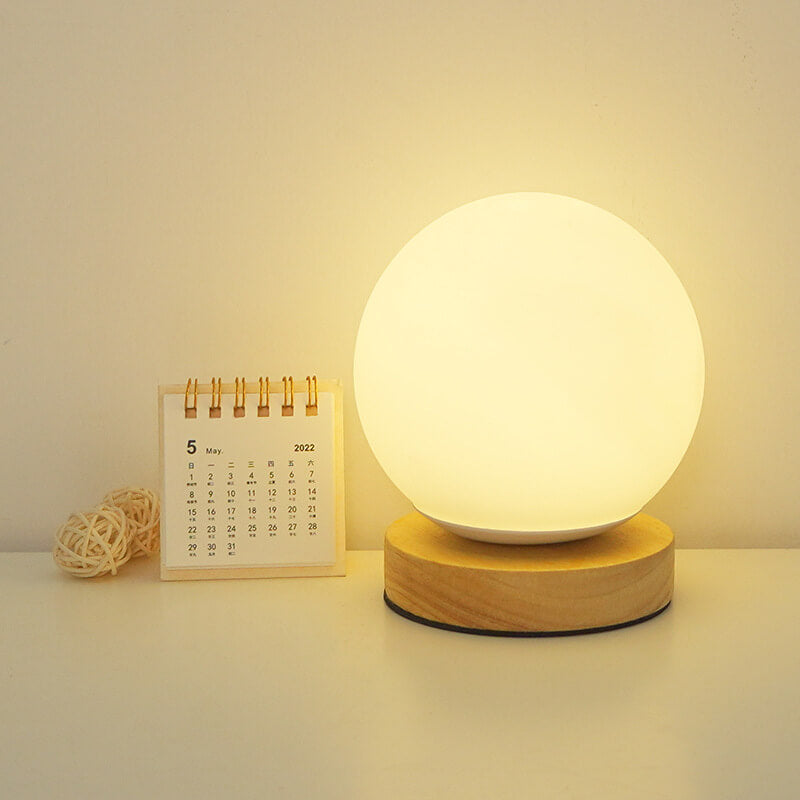 Skanto | Moderne minimalistische runde USB-wiederaufladbare LED-Nachtlicht-Tischlampe