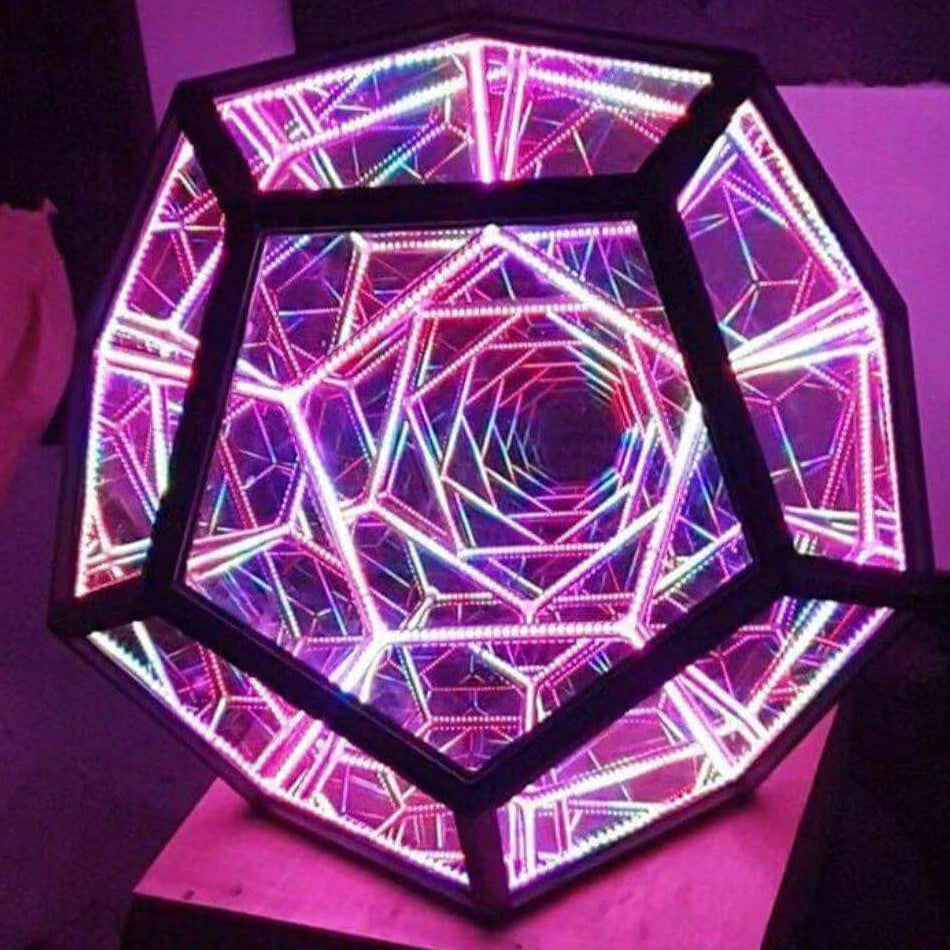 Skanto | Infinity Dodekaeder LED Nachtlicht Kunst Tischlampe