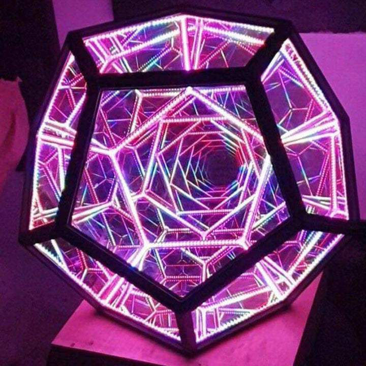 Skanto | Infinity Dodekaeder LED Nachtlicht Kunst Tischlampe