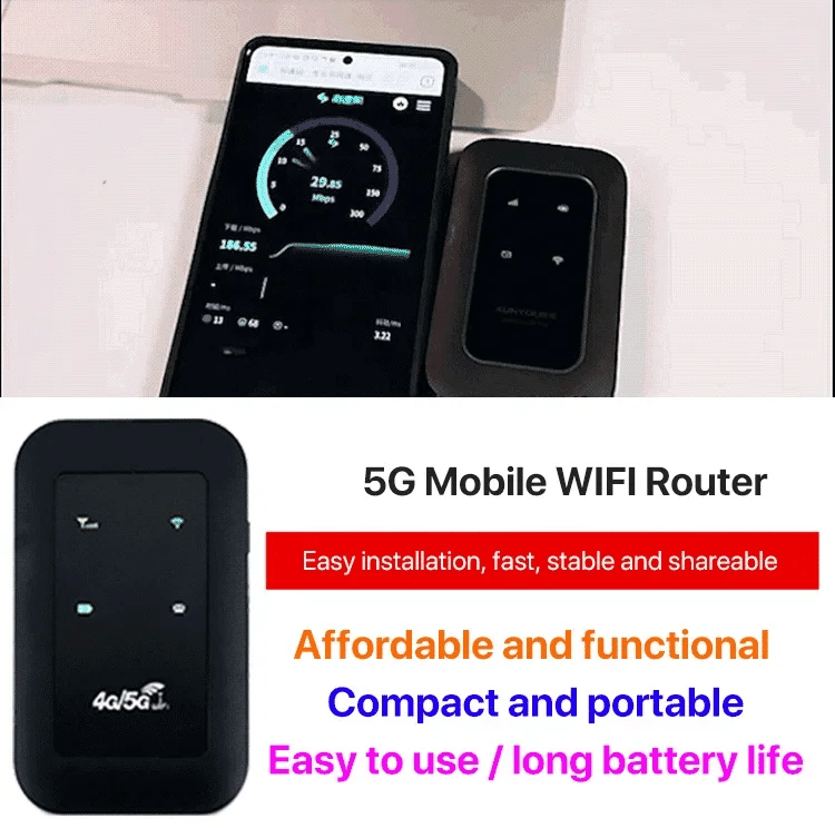 Skanto | Tragbarer 5G WiFi Router – Hochgeschwindigkeits-Mobiles WLAN Internet