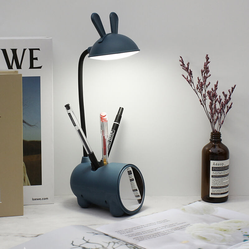 Skanto | BunnyGlow Kreative LED-Touch-Lampe mit Stifthalter | USB-Ladefunktion | Schreibtischlampe | Kinderzimmer-Deko