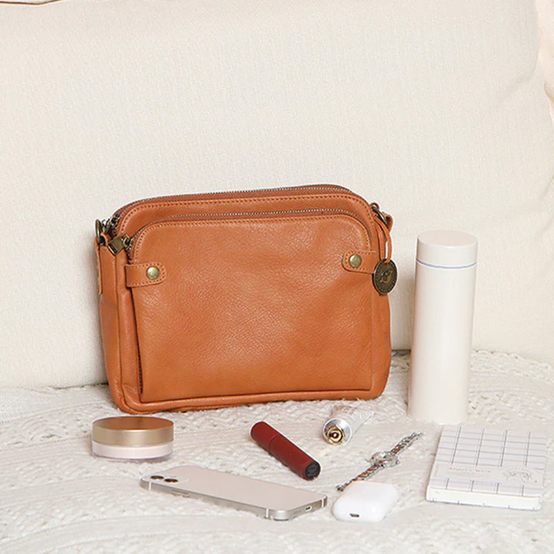Skanto | Dreilagige Leder-Umhängetasche und Clutch