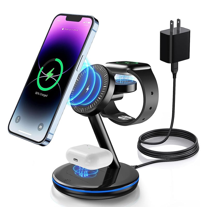 Skanto | Faltbares magnetisches 3-in-1 Wireless Ladegerät