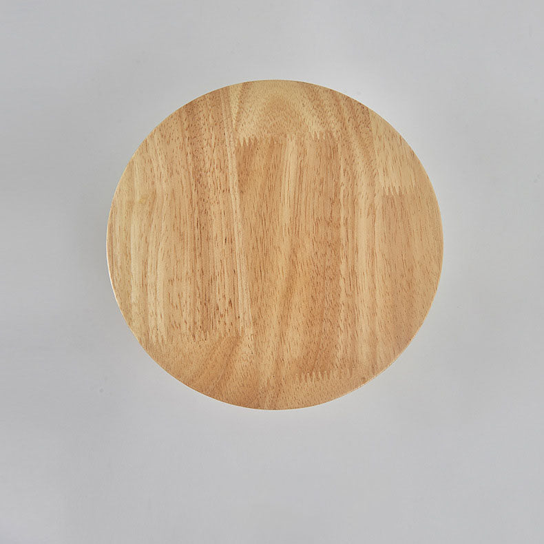 Skanto | Moderne minimalistische runde, unregelmäßige ovale LED-Wandleuchte aus Holz für das Wohnzimmer