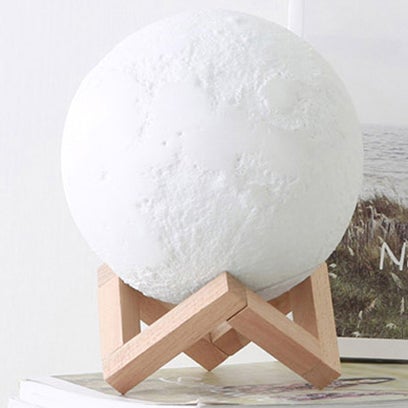 Skanto | Kreative Mini Wiederaufladbare 3D Gedruckte Mond 1-Licht LED Tischlampe