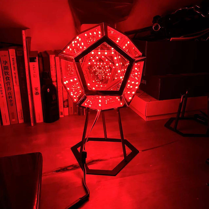 Skanto | Infinity Dodekaeder LED Nachtlicht Kunst Tischlampe
