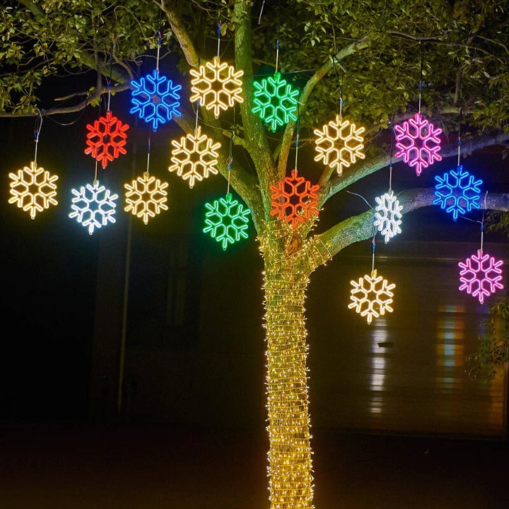Skanto | Wasserdichte LED-Schneeflocken-Leuchte für festliche Winterdekoration
