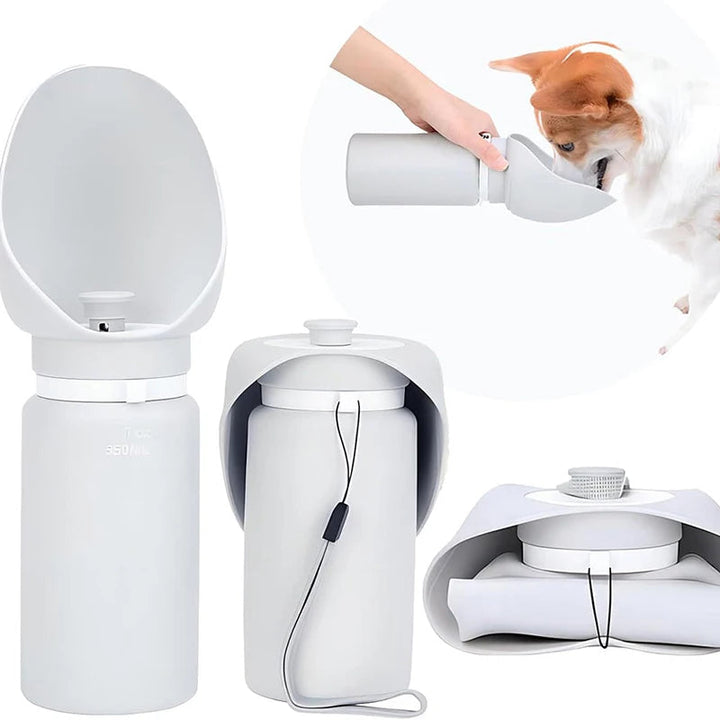Skanto | 550ml Faltbare & auslaufsichere Haustier-Wasserflasche für unterwegs