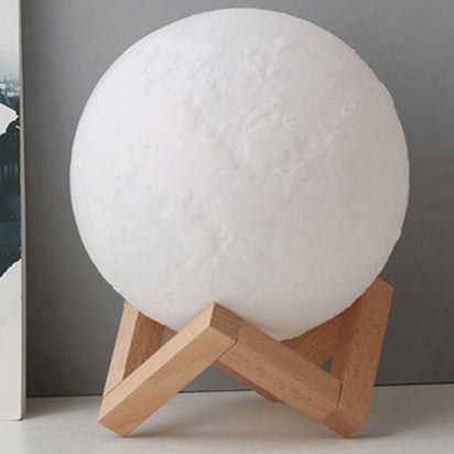 Skanto | Kreative Mini Wiederaufladbare 3D Gedruckte Mond 1-Licht LED Tischlampe