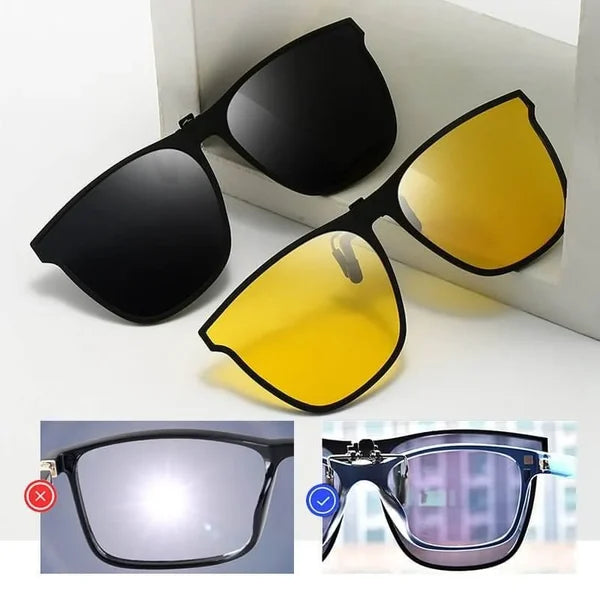 Skanto | OogZeker Clip-on Sonnenbrille – Leichte polarisierte UV400 Clips für Brillenträger