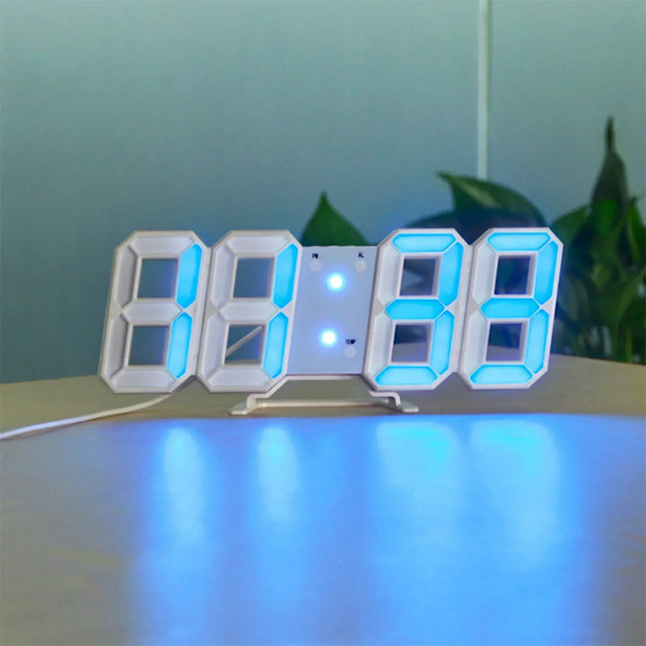 Skanto | Digitale 3D LED Wanduhr – Modernes Design mit Dimmfunktion und optimaler Sichtbarkeit