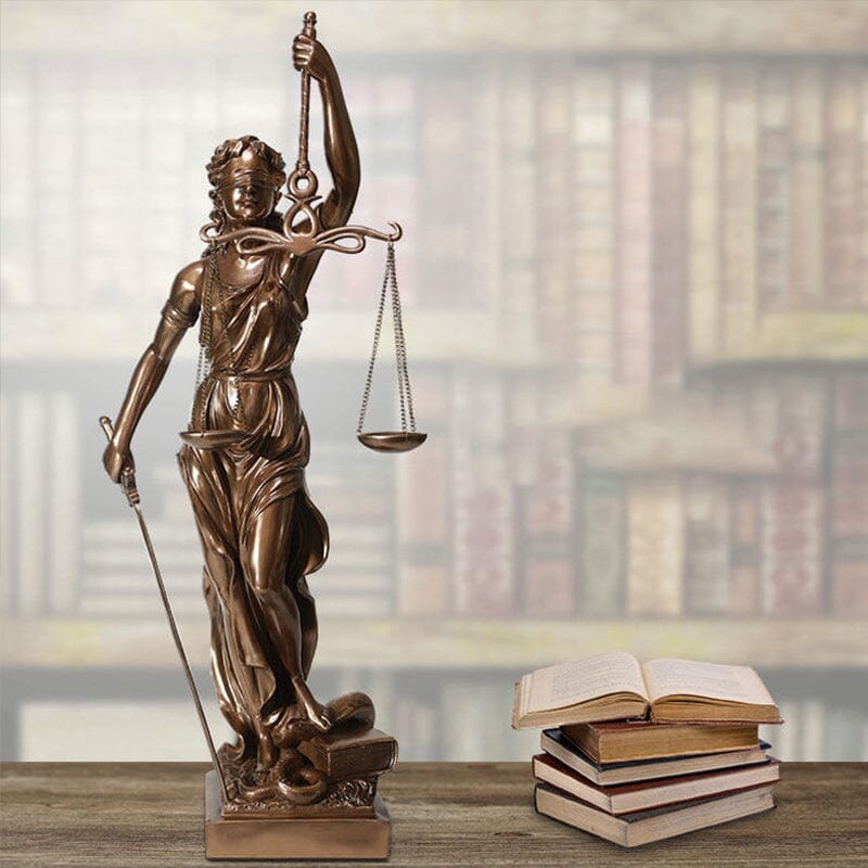 Dekorative Statue der Göttin der Gerechtigkeit