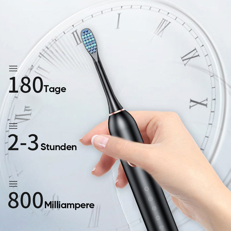Skanto | Schallzahnbürste | 6 Modi & IPX7 Wasserdicht | Weiß, Schwarz, Pink