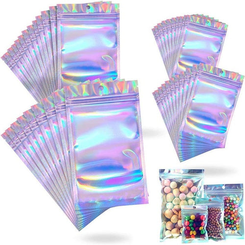 Skanto | 100er-Pack: Recycelbare holografische Folienbeutel