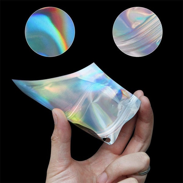 Skanto | 100er-Pack: Recycelbare holografische Folienbeutel