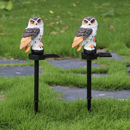 Uhu Papagei Statue LED Solarleuchte Outdoor Wasserdichte Rasenlampe | Skanto
