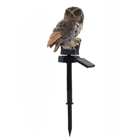 Uhu Papagei Statue LED Solarleuchte Outdoor Wasserdichte Rasenlampe | Skanto
