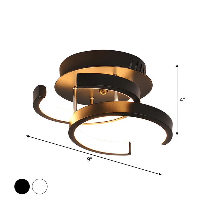 Skanto | LED-Deckenleuchte mit schwarzem Metallrahmen