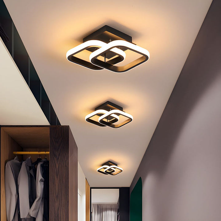 Skanto | LED-Deckenleuchte mit schwarzem Metallrahmen
