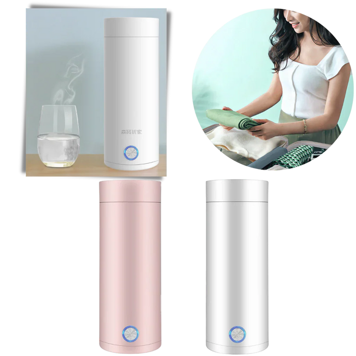 Skanto | Tragbarer Wasserkocher 400ml – Kompakter Reisekocher mit intelligenter Temperaturregelung & Doppelisolierung