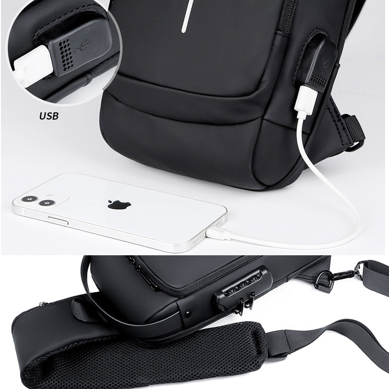 Skanto | Lässige multifunktionale Anti-Diebstahl-Brusttasche für Herren